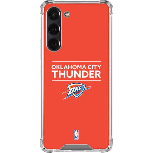 NBA Oklahoma City Thunder Standard - Orange Galaxy S24 FE Clear Case
